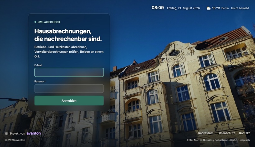 Screenshot der Website wohnhaus.fun